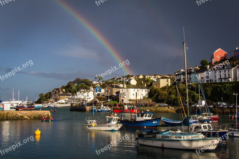 Brixham Devon Rainbow Harbour Port