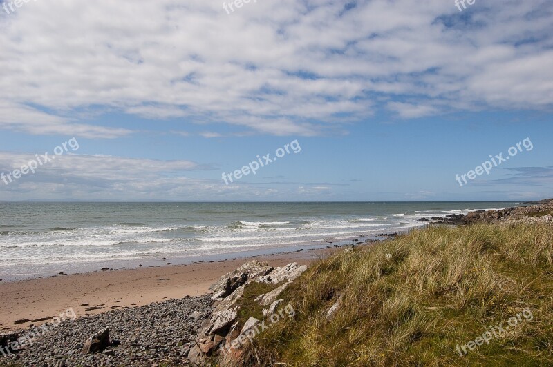 Beach Scotland Coast Dumfries And Galloway Scottish