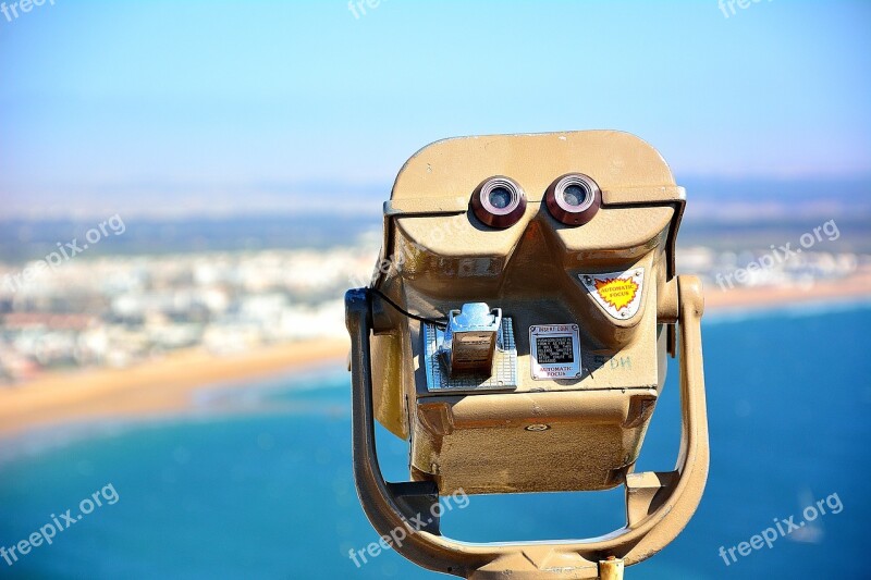 Sunglasses Agadir Morocco Panoramic View Sea Binoculars