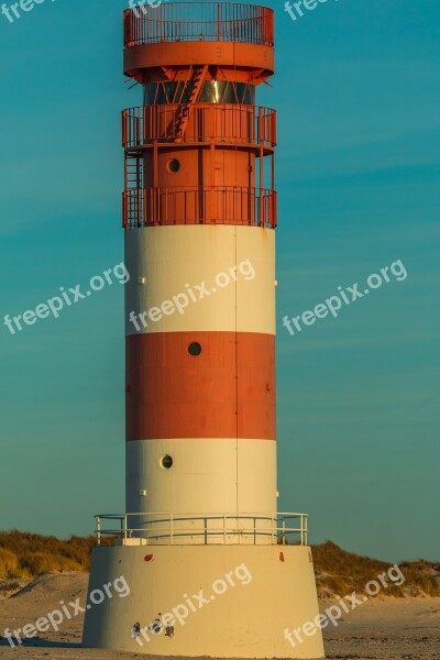 Lighthouse Helgoland Dune Beach Sea