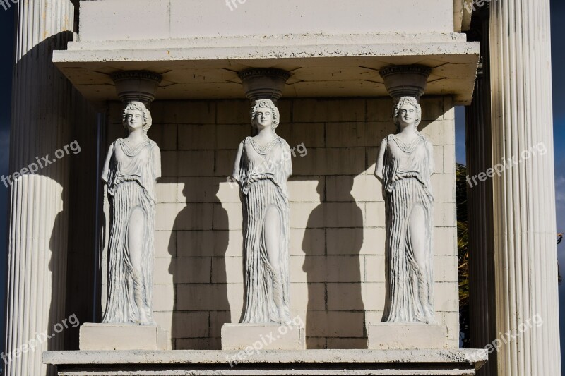 Caryatid Column Classical Greek Decorative