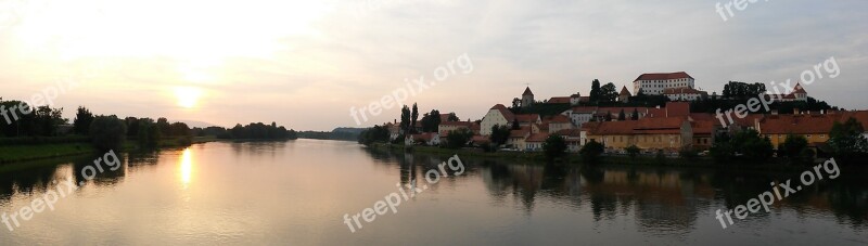 Ptuj Slovenia Drau River Panorama