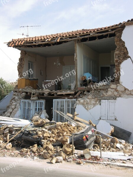 Earthquake Peleponnes Damage Misfortune Free Photos