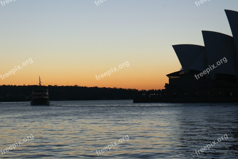 Sydney Opera House Sydney Silhouette Harbour Sydney Harbour