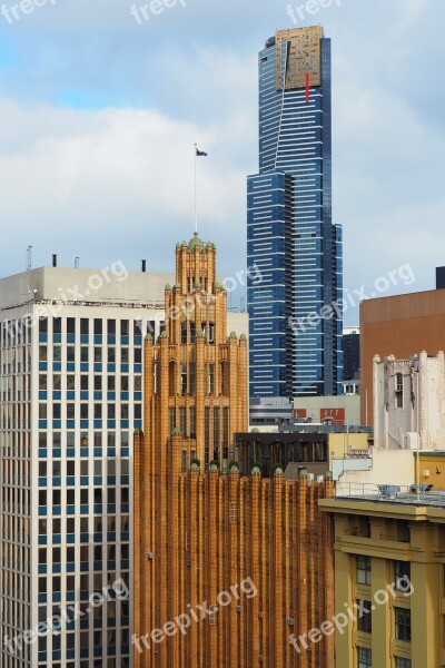 Melbourne Skyline Eureka Architecture Australia