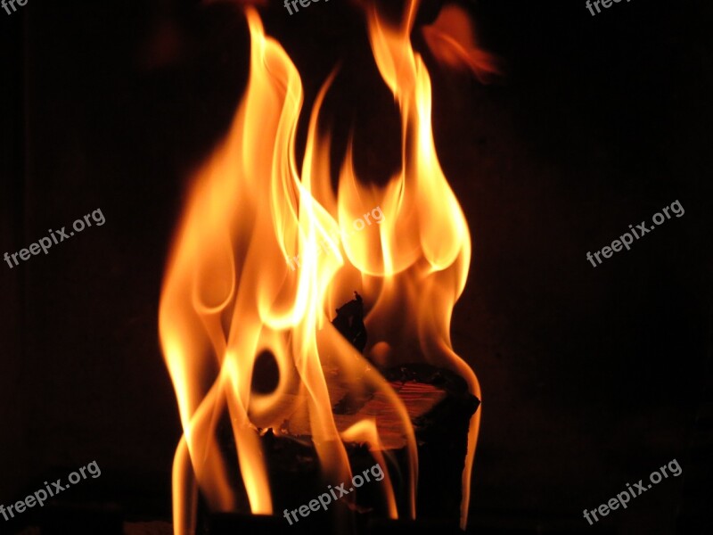 Flame Fire Open Fire Heat Heiss