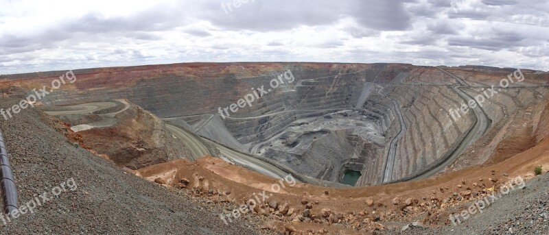 Gold-construction Australia West Australia Western Australia Super Pit Gold Mine