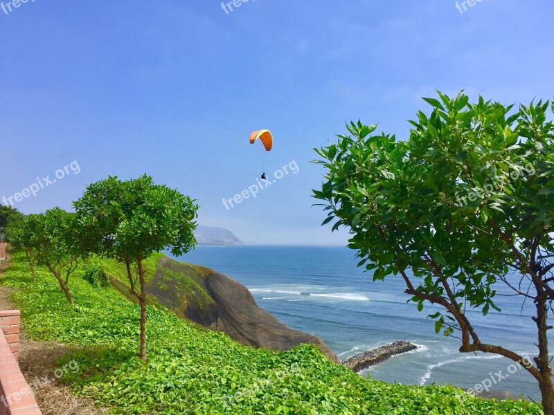 Lima Peru Paragliding Miraflores Beauty