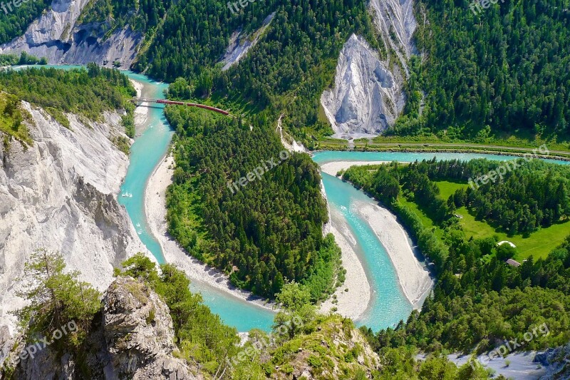 Rhine Gorge Rhine Gorge River Alpine