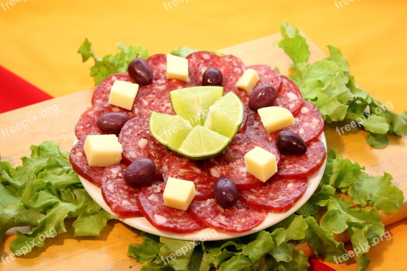 Salami Entry Olive Strip Taste Snack