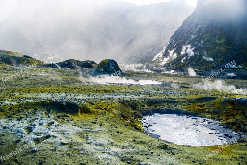 Volcano Geyser Travel Nature Geothermal