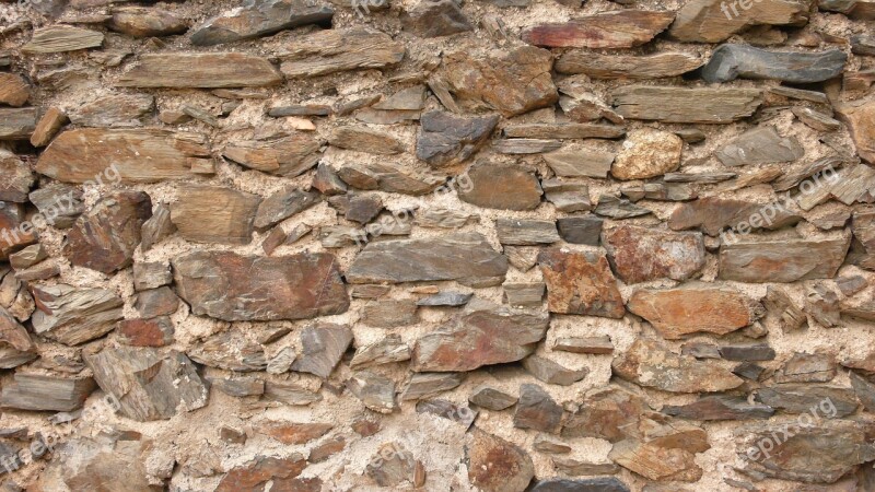 Stone Wall Rocks Stones Close Up Fence