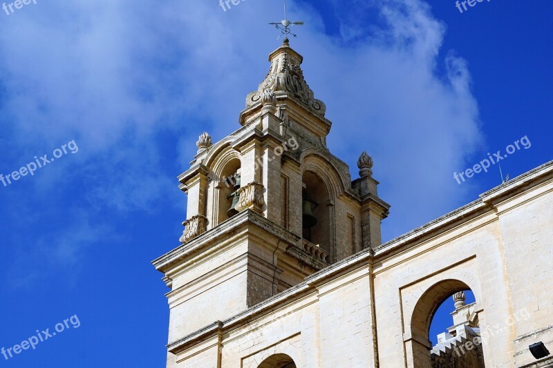 Church Malta Mdina Architecture Cathedral