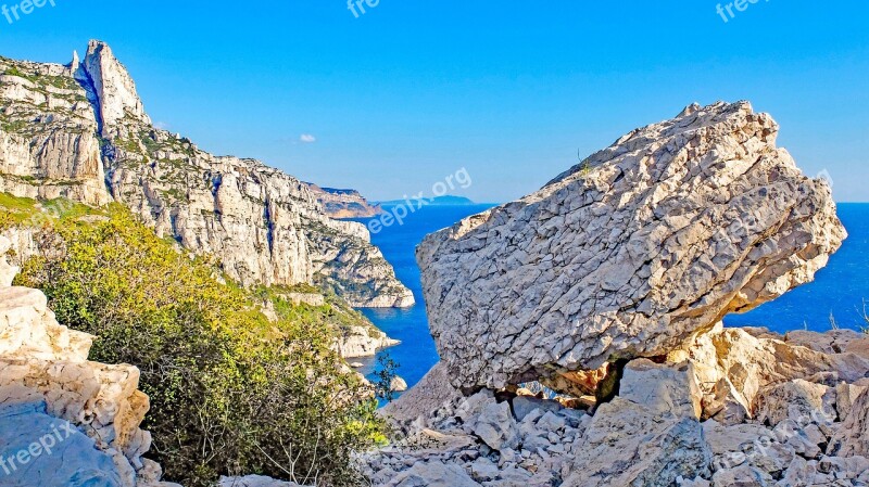 Calanque Marseille Sea Mediterranean Coast