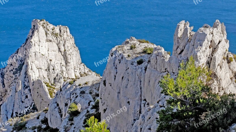 Calanque Marseille Sea Mediterranean Coast