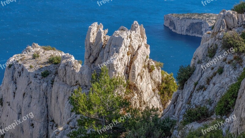 Calanque Marseille Sea Mediterranean Coast