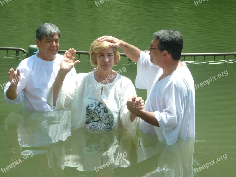 Baptism Christianity Jordan River Yardenit Israel