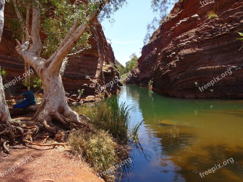 Karijini National Park Australia Outback Landscape Rock Formation