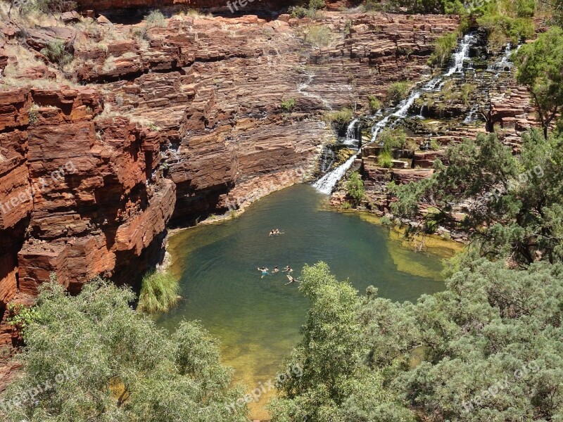 Australia Karijini National Park Nature West Australia Swim