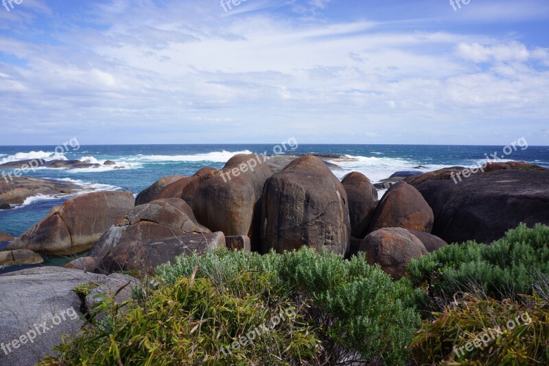 Elephant Rocks Rock Formation Nature Australia Natural Attraction Water