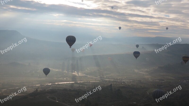 Cappadocia Turkey Hot Air Balloon Ride Sky Goreme