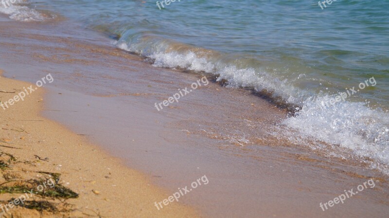 Sea Wave Beach Foam Sand