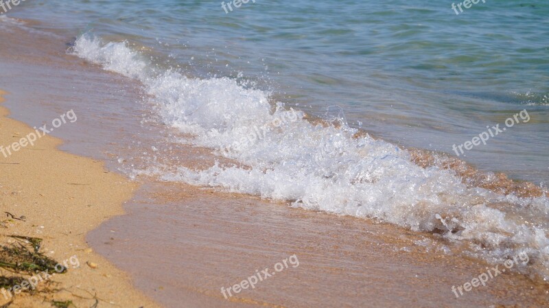 Sea Wave Beach Foam Sand