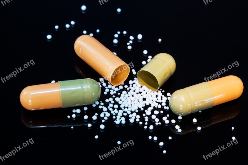 Drug Encapsulate Pills Hard Capsules Open