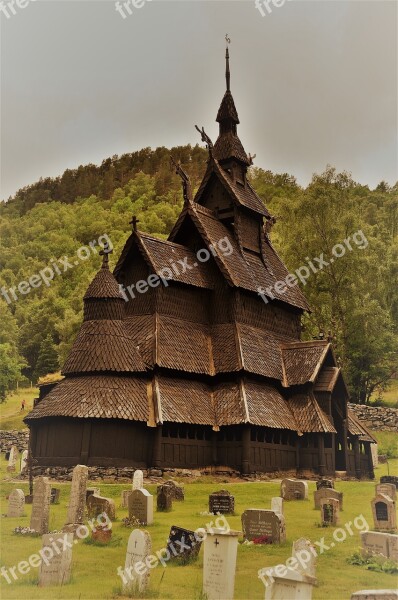 Stave Church Norway Church Borgund Wooden Church