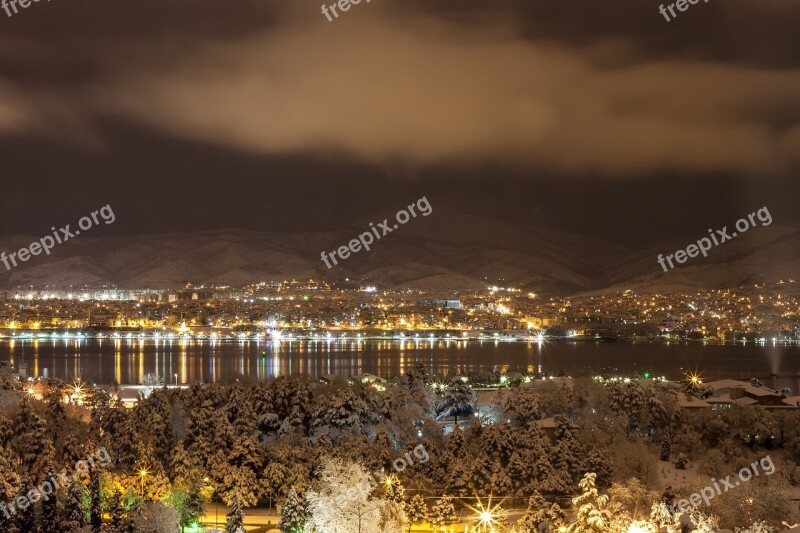 Night Landscape Turkey Light Istanbul