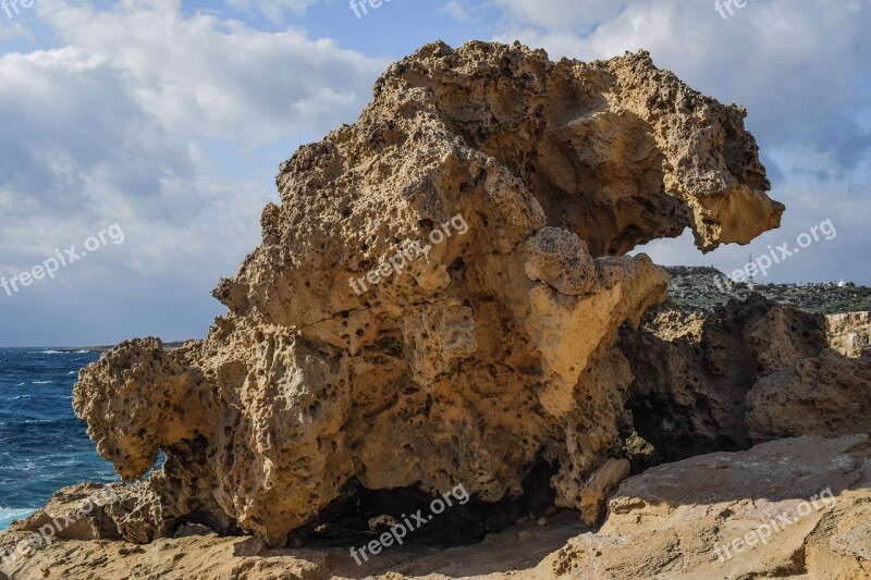 Cyprus Cavo Greko Rock Formation Erosion