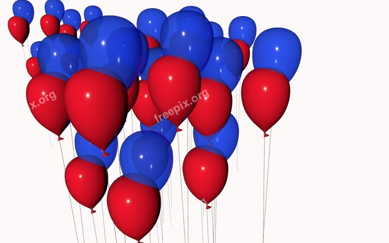 Balloon Blue Colorful Birthday Year Market