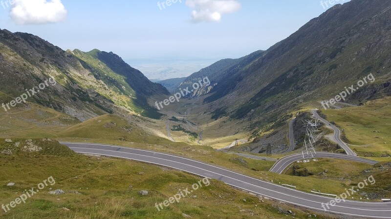 Transylvania Winding Road Pass Serpentine