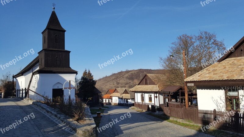 Village Region Hollókő Hungary Church