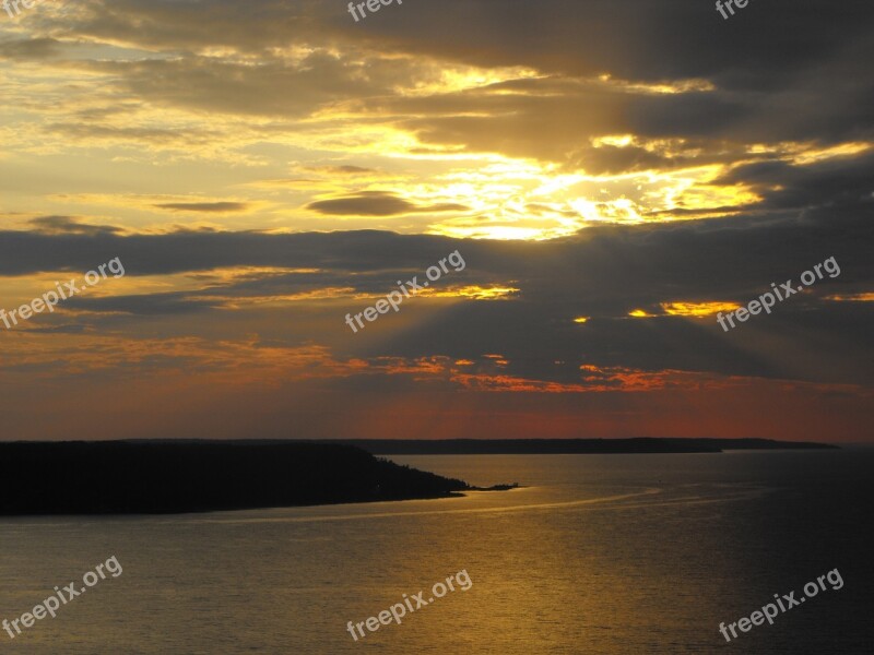 Lake Sun Sun Rays Nature Water