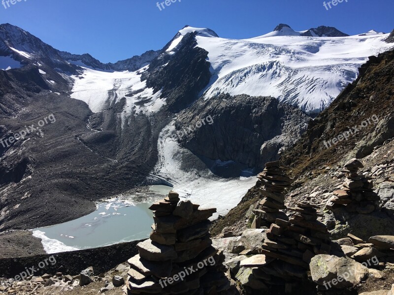 Alpine Mountains Snow Mountain Range Mountain Landscape