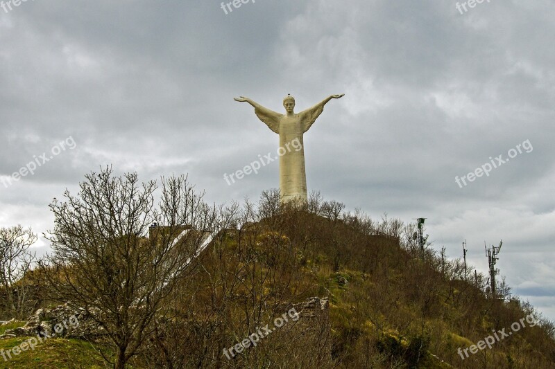 Maratea Basilicata Italy Colossal Statue Christ Maratea