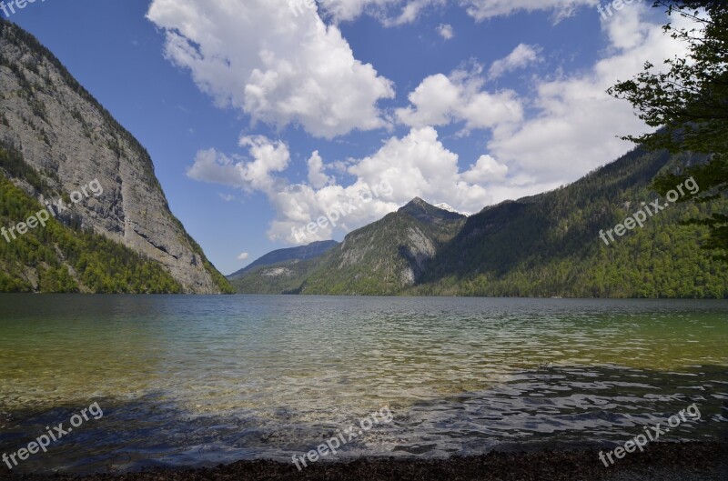 Königssee Bavaria Alpine Landscape Nature