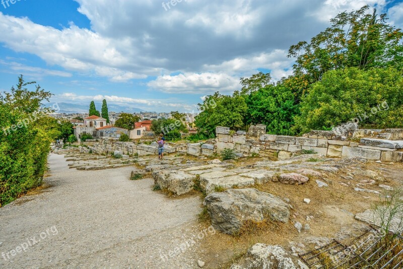 Athens Greece Greek Ruins Ancient