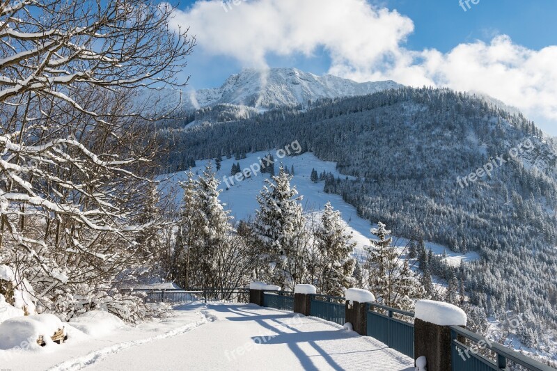 Winter Bad Hindelang Pulpit Allgäu Ostrachtal