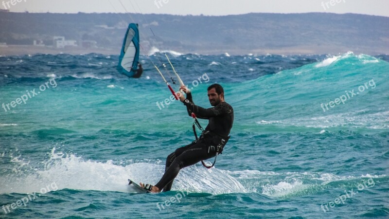 Kite Surfing Sport Surfing Sea Extreme