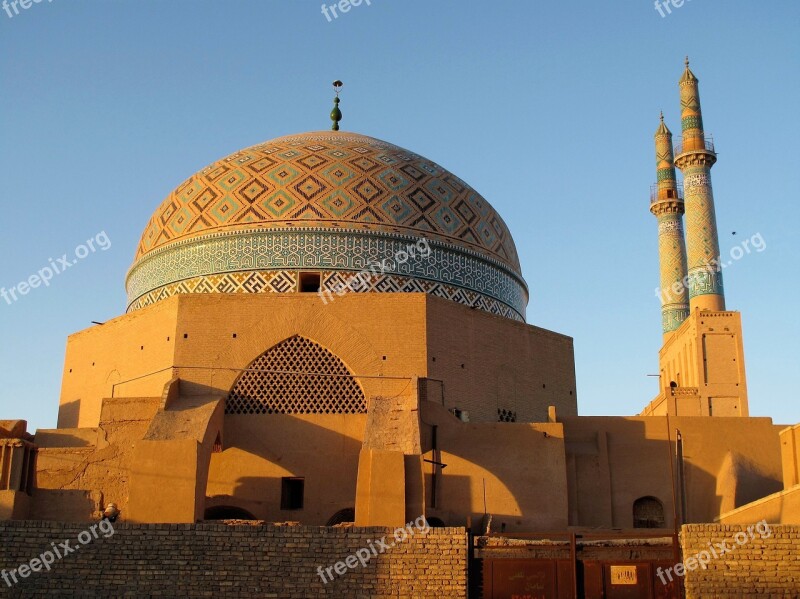 Iran Mosque Minarets Free Photos