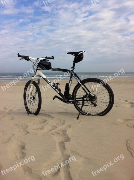 Beach Cycling Mountain Bike Sand Beach Free Photos