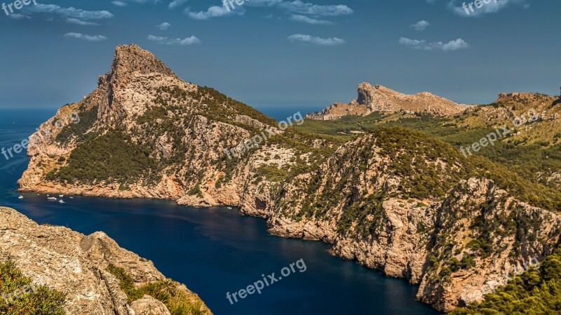 Formentor Mountains Mountain Sea The Mediterranean Sea