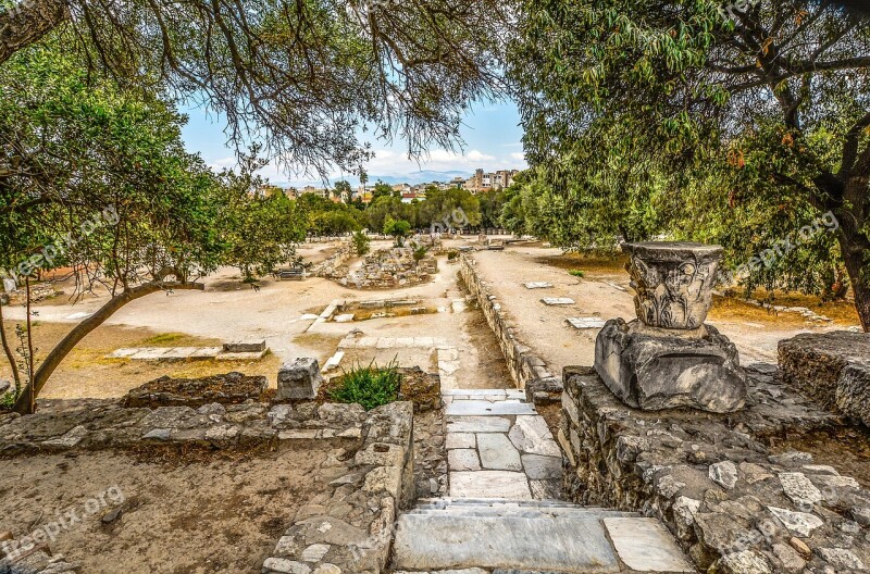 Athens Greece Greek Ruins Ancient