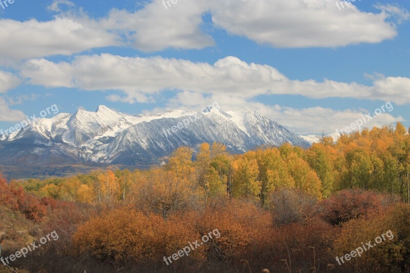 Colorado Chair Mountain Alpine Landscape Aspen