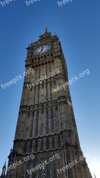 Big Ben Parliament England London Uk