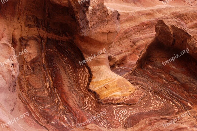 Petra Jordan Sand Stone Rock Town Free Photos