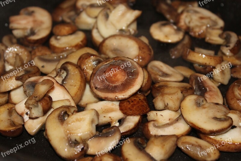 Mushroom Cooking Sear Brown Forest