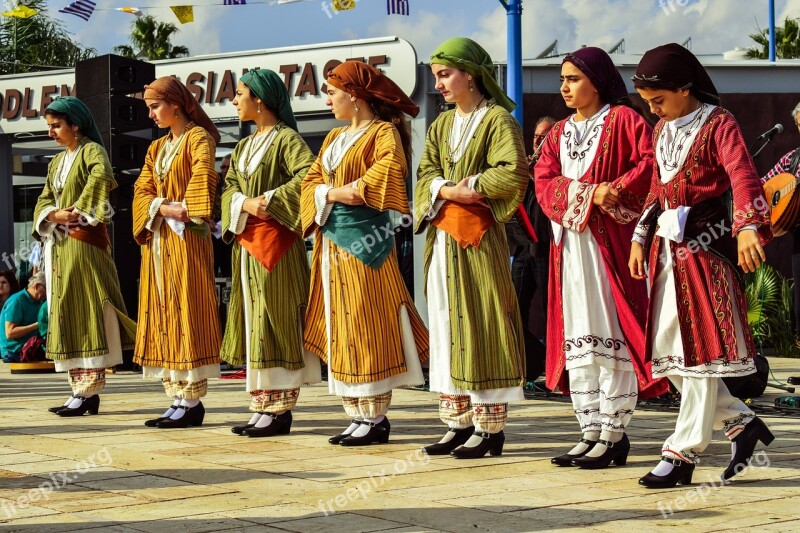 Dancers Girls Traditional Folkloric Folklore